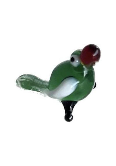 El Yapımı Mini Murano Cam Kuş Biblo A125-03