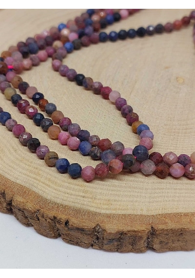 Yasamtohumu Yakut & Safir Taşı Dizi 4 MM 51220 Çok Renkli