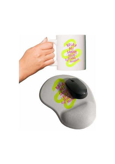 Kolay Mı Sandın Baskılı Mouse Pad + Kupa Bardak Mug Mousepad
