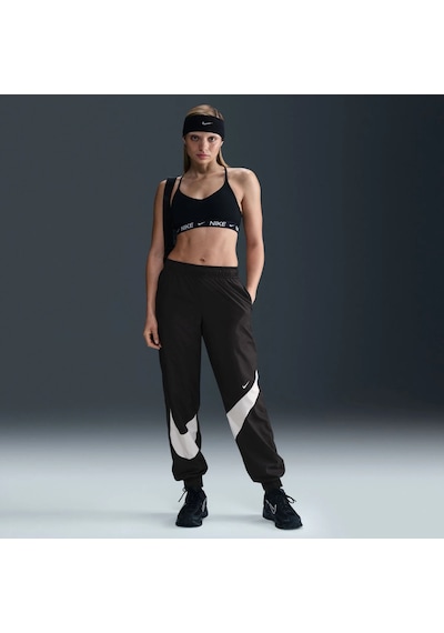 Nike Classic Woven Mr Uv Logo Jogger Yüksek Bel Loose Fit Kadın Siyah Eşofman Altı-sportxstore