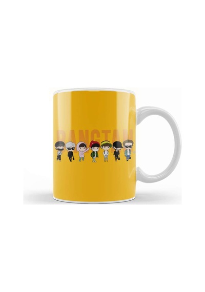 Bts Chibi Bangtan Members Airplane Fashion Kupa Bardak Porselen Karışık