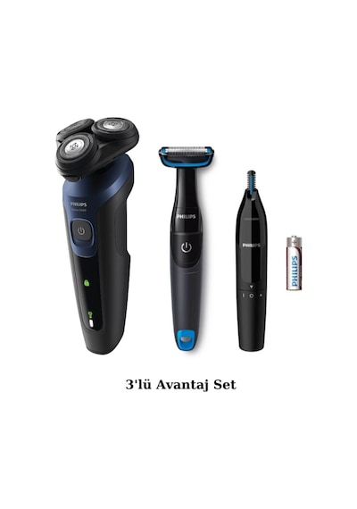 Philips S5445 Islak Kuru Tıraş Makinesi + Banyo Tıraş Bıçağı + Kulak Burun Tüy Kesme Makinesi Philips S5445 Islak Kuru Tıraş Makinesi + Banyo Tıraş Bıçağı + Kulak Burun Tüy Kesme Makinesi