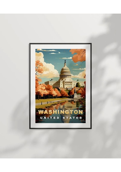 Çerçevesiz Poster Washington D.c. Capitol Sanatsal