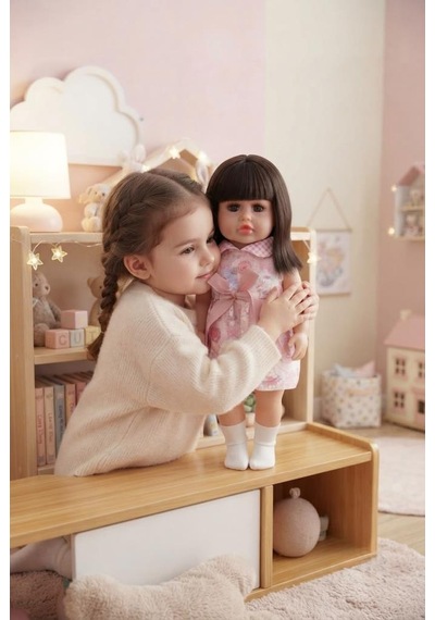 Emzikli Sevimli %100 Et Bebek - 50 Cm Konuşan Gerçekçi Oyun Arkadaşı İnteraktif Eğitici Oyuncak 20464235