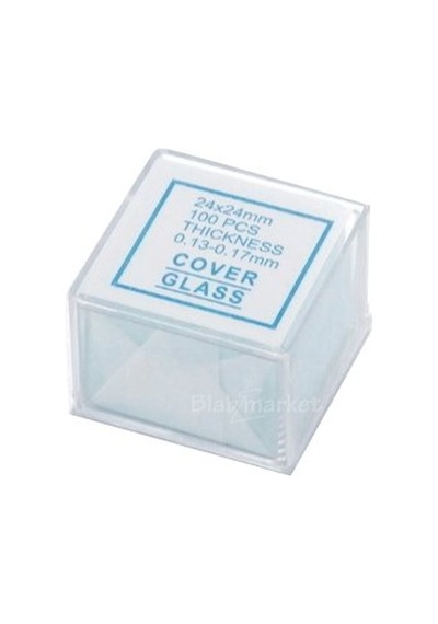 24X24 Mm Lamel 100 Lük Kutu - Mikroskop Slayt için- Cover Glass