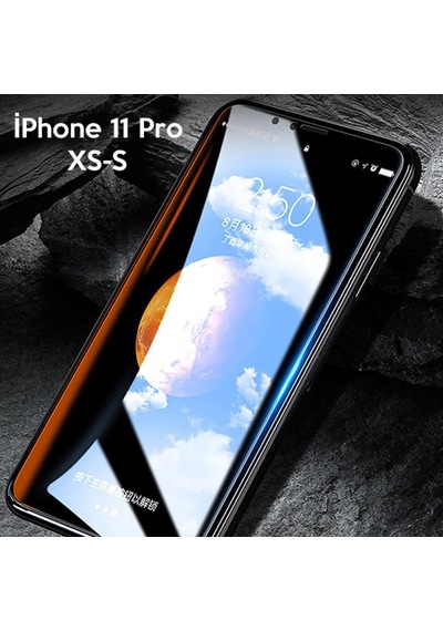 Wk Apple Uyumlu iPhone 11 Pro 5.8 Kingkong Curved Tempered Cam Ekran Koruyucu Siyah