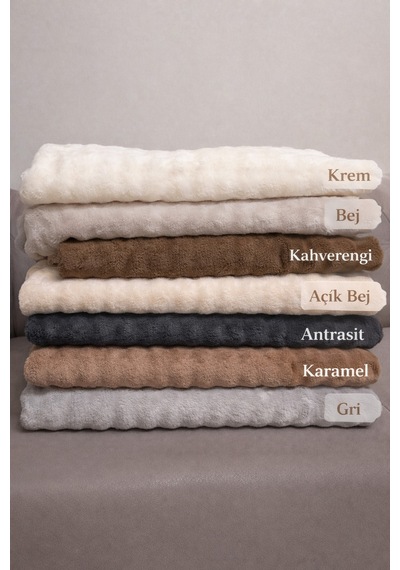 Tavşan Tüyü İthal Bubble Ultra Yumuşak Kaymaz Yıkanabilir Koltuk/çekyat Örtüsü 170x210 Büyük Ebat Krem
