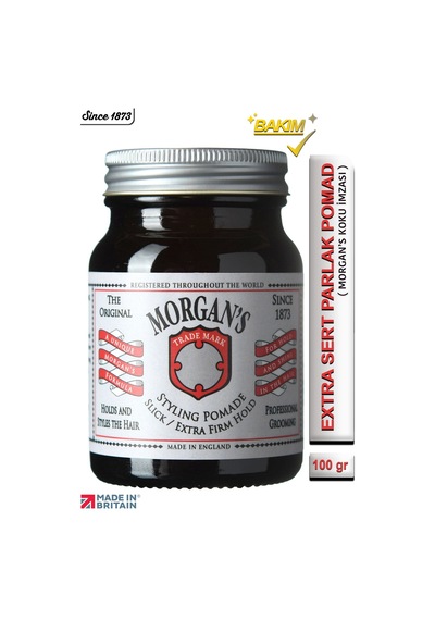 Morgan's Slick Extra Firm Hold - Extra Sert Tutucu Şekillendirici Pomad Silver Label 100gr