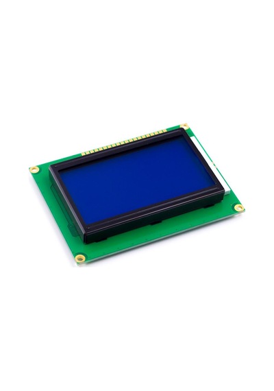 128x64 Lcd Grafik Ekran Modülü - Mavi Arka Plan Lcd12864