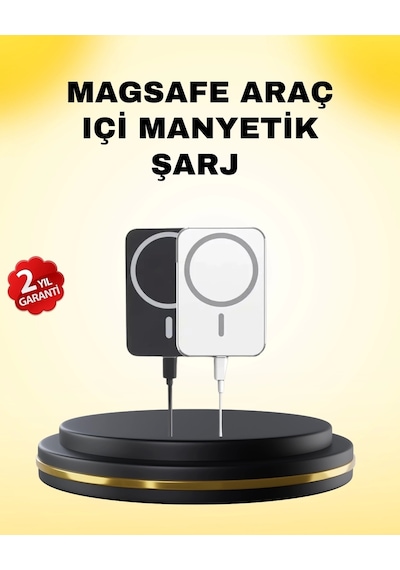 15w Kablosuz Şarj Destekli Magsafe Araç Tutucu Havalandırma Klipsli Çok Renkli