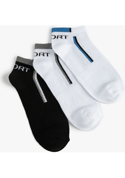 Koton 3'lü Patik Spor Çorap Seti Sloganlı Çok Renkli Multıcolor 4wam80216aa 4WAM80216AAMIX Mavi Koton 3'lü Patik Spor Çorap Seti Sloganlı Çok Renkli Multıcolor 4wam80216aa 4WAM80216AAMIX Mavi
