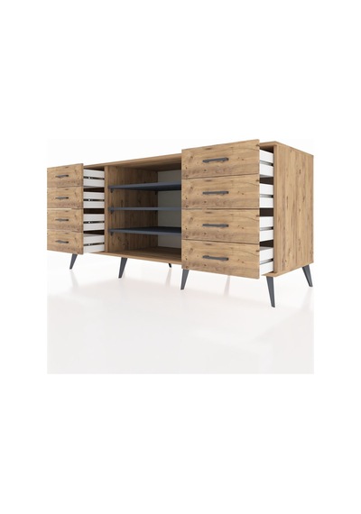 Kronos Konsol 3 Raflı 8 Çekmeceli 176x59x83 Çam-antrasit/çam Antrasit/çam Kronos Konsol 3 Raflı 8 Çekmeceli 176x59x83 Çam-antrasit/çam Antrasit/çam
