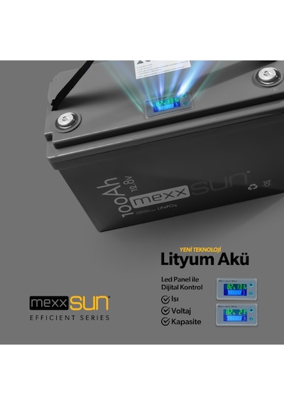 Mexxsun Lityum Akü 12.8v 100ah Lifepo4 1280wh