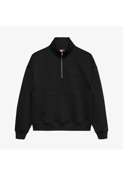 Tommy Hilfiger Jeans 90s Script Rib Fleece Erkek Siyah Sweatshirt Dm0dm22362