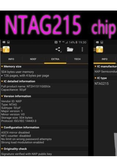 Ntag215 13.56Mhz İnce 504 Byte Sikke Ntag 215 Android&Uyumlu iOS Etiket