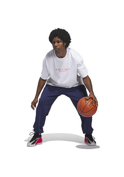 Adidas Anted Wo5 Tee Erkek Basketbol Tişörtü Kf8975 Beyaz Beyaz