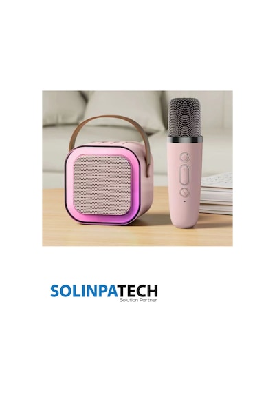 Karaoke Mikrofonlu Kablosuz Bluetooth Rgb Led Işıklı 5 Ses Efektli Hd Stereo Ses Usb/sd K12 Hoparlör