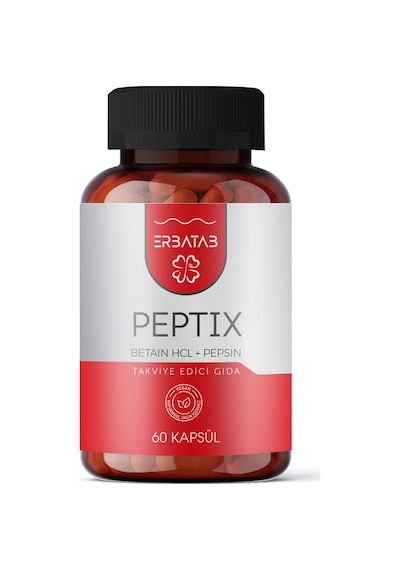 Erbatab Betain Hcl + Pepsin Takviye Edici Gıda 60 Kapsül