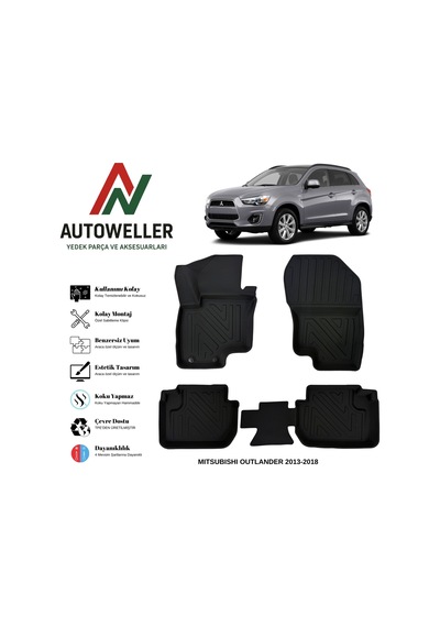 Mitsubishi Outlander 2013-2018 Havuzlu Oto Paspas
