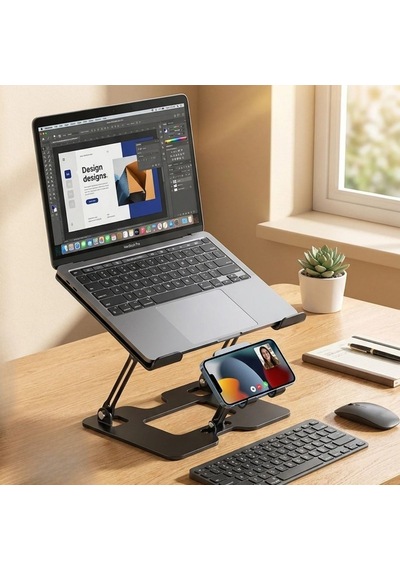 Büro Ev Ofis Cihazları İçin Alümetal Ayarlı Katlanır Laptop Telefon Standı Diğer