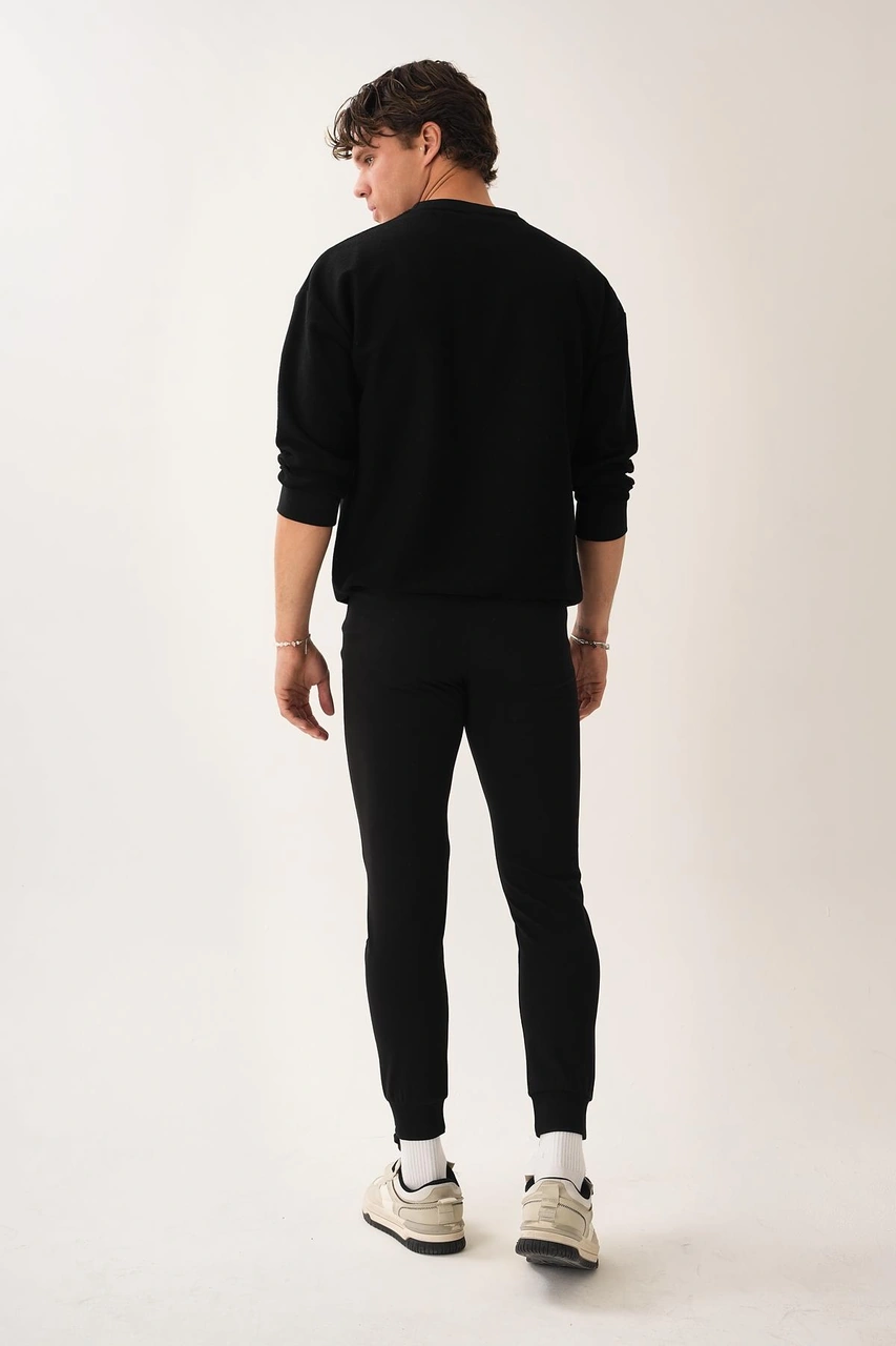 Slim Fit Siyah Jogger Eşofman Altı Siyah