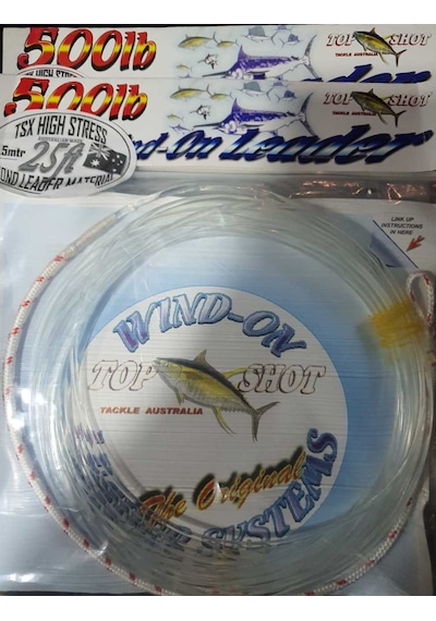 Top Shot Color Coded Wind-On Leader 500 LB