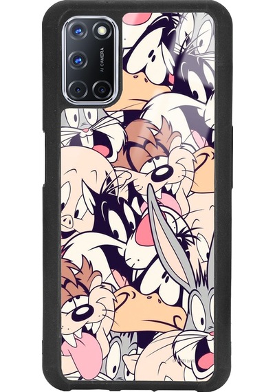 Oppo A72 Disney Character Tasarımlı Glossy Telefon Kılıfı Siyah