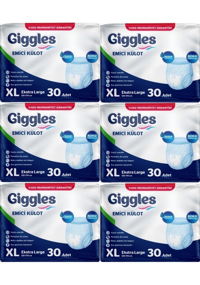 Giggles Hasta Bezi Yetişkin Emici Külot Ekstra Büyük Xl 180adet XL