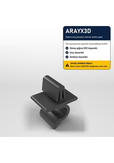 Arayx3d Citroen C2 C3 C4 C5 Berlingo Uyumlu Kaput Çubuğu Tutucu Klipsi Kaput Ayağı Klipsi Siyah