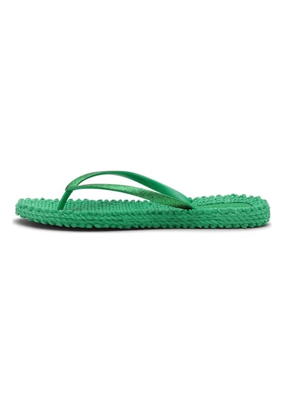 Ilse Jacobsen Fern Green Cheerful01 - Yeşil Simli Parmak Arası Terlik-6948 Yeşil