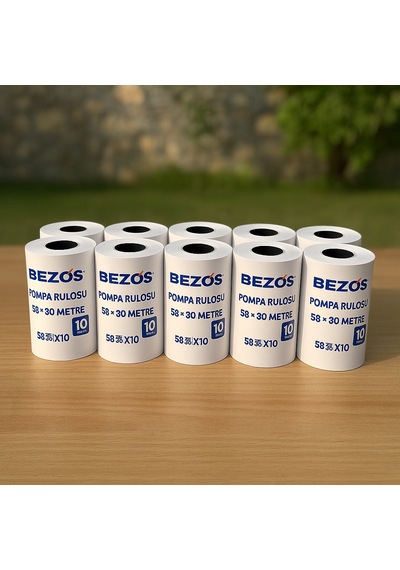 Buradabulabilirsin Bezos 58x30 Mm Pompa Rulosu Termal Rulo 10 Paket 100 Adet Bbz
