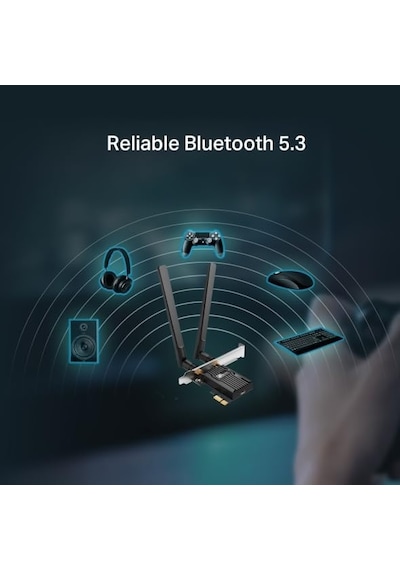 Archer Tx10e Ax900 Wi-fi 6 Bluetooth 5.3 Pcıe Adaptör 887 Mbps Çift Bant Hız Mu-mımo & Ofdma Çift Harici Anten Wpa3 Güvenlik Masaüstü Pc Dahili Ağ Kartı