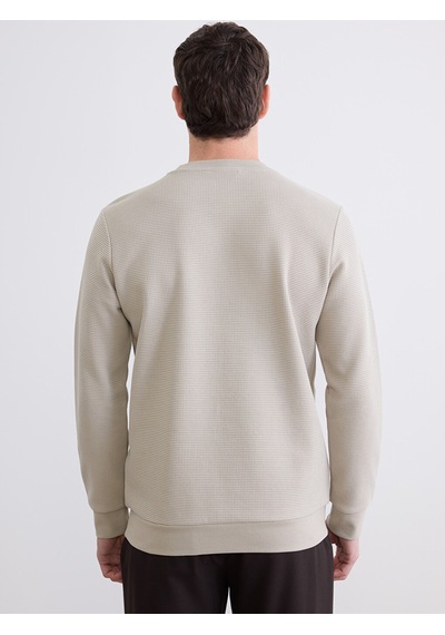 Lcwaıkıkı Classic Gri Bisiklet Yaka Erkek Sweatshirt