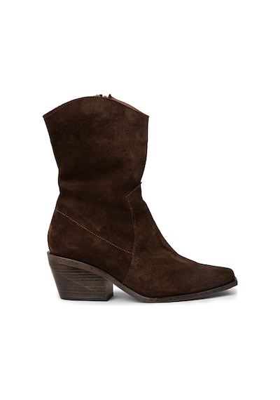 Deery Kadın Hakiki Süet Kahverengi Western Bot - Z1564zkhvc01 Kahverengi