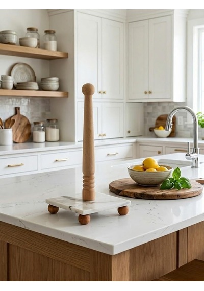 Atbyhome Ahşap Detaylı Mermer Kağıt Havluluk Diğer