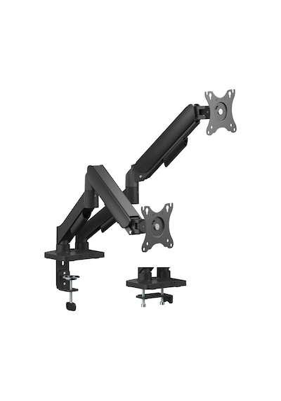 Voltix 17" - 35" Ekranlar İçin, Her Kol 9kg Taşıma Kapasiteli, Vesa Uyumlu, Çift Kol Amortisörlü Monitör Kolu, 2li Monitör Kolu A.Ağaç