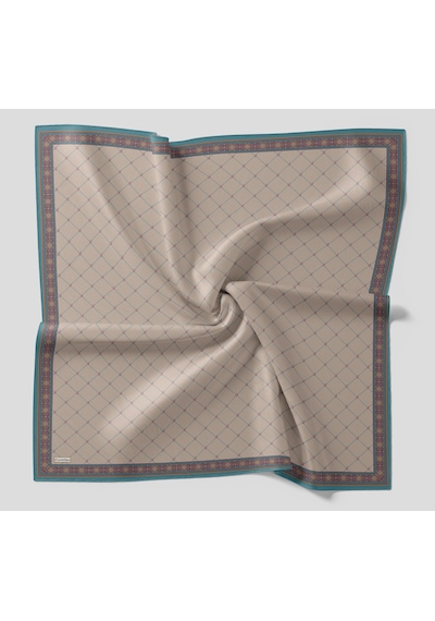 Luven Sara Baklava Desen Eşarp Petrol Vizon