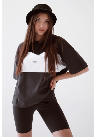 Mad Girls Siyah Nakışlı Tişört Mg1421