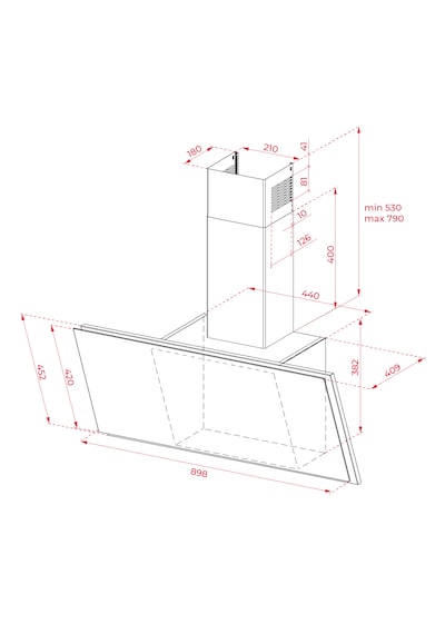 Teka DVF 97670 TBS WH Duvar Tipi Davlumbaz