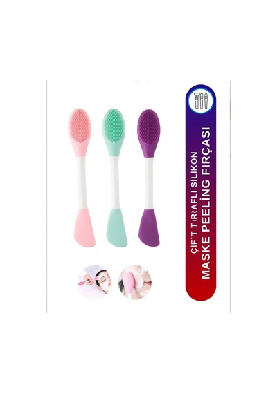Çift Taraflı Silikon Yüz Maskesi Uygulama Ve Peeling Fırçası