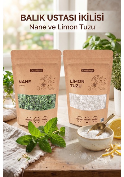 Doznest Balık Ustası İkilisi: Nane 500 Gr Ve Limon Tuzu 500 Gr