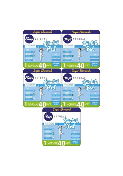 Sleepy Natural Günlük Ped Normal 40'lı X 5 200 Adet