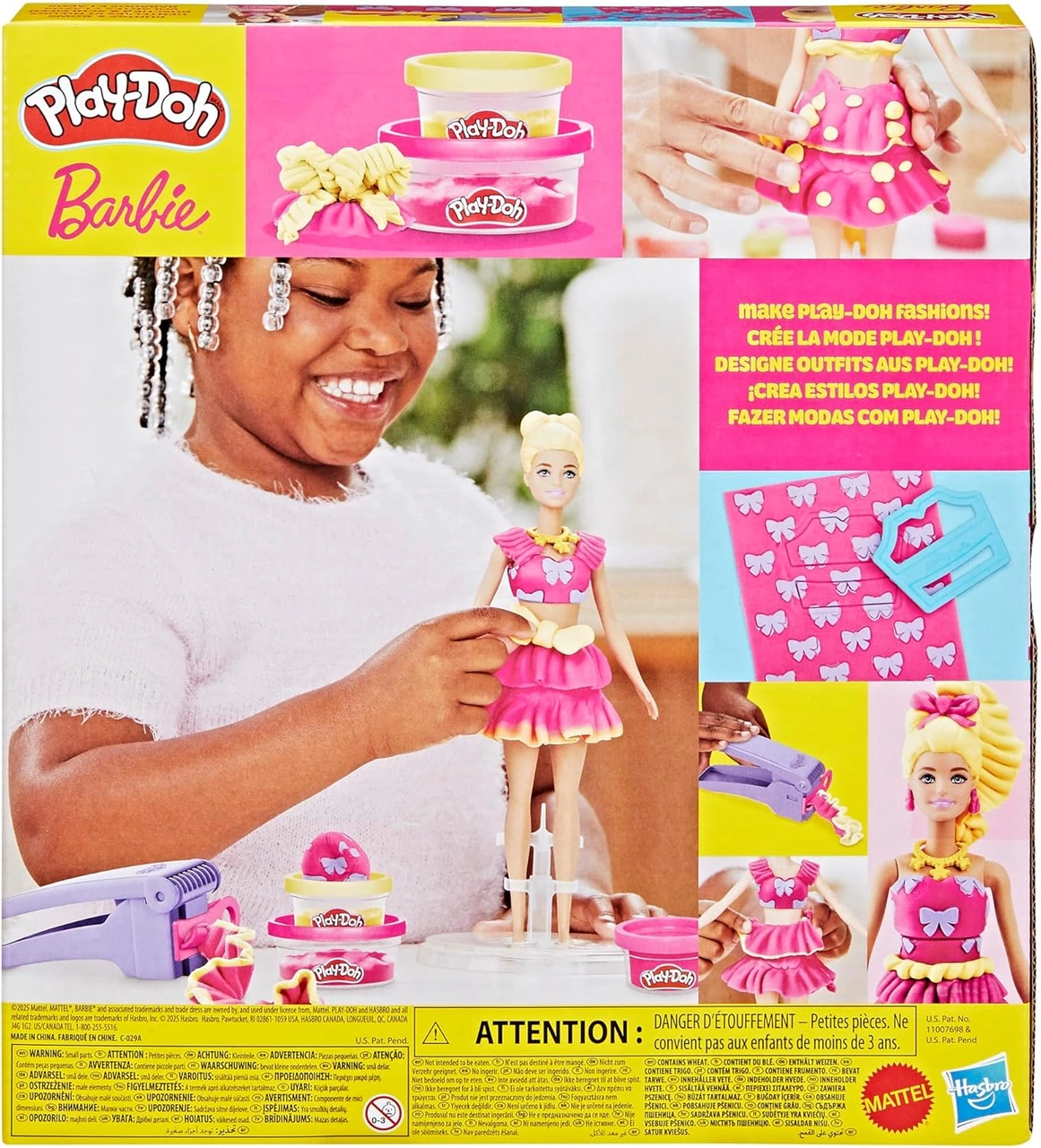 Play Doh Barbie Fırfırlar Ve Fiyonklar Oyun Hamuru Seti renkli
