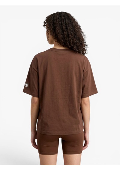 New Balance Nb Lıfestyle Women T-shırt Kadın Kahverengi T-shirt - Wnt1402