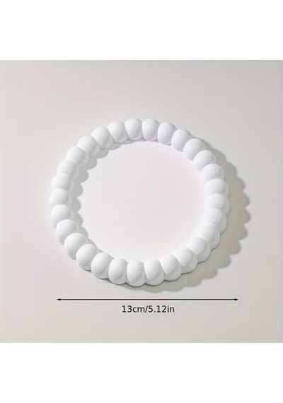 Minimalist Yuvarlak Takı Standı Tepsisi 13 Cm Dekoratif Beton Görünümlü Takılık &amp Yüzüklük Organizer Diğer