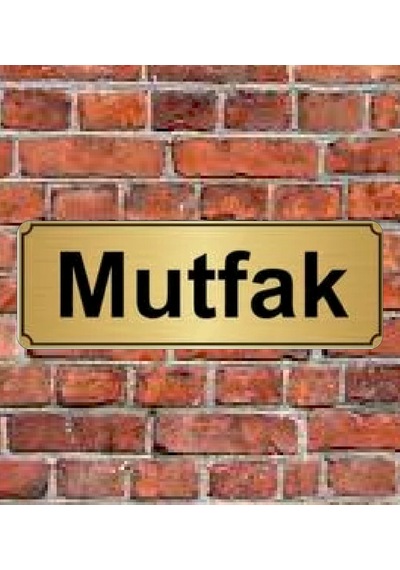 10X20 Cm Mutfak Yazılı Metal Yönlendirme Levhası