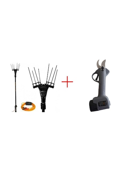 Sp555 Zeytin Hasat Makinası + Dakkın Sc8611 Akülü Budama Makas Set