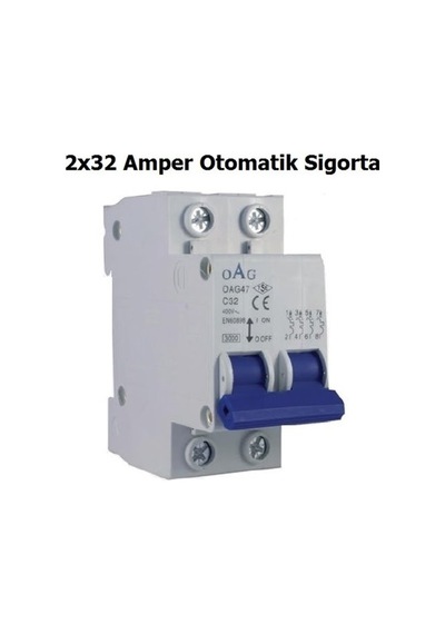 Oag 2x32 Monofaze Nötr Kesicili Otomat Sigorta