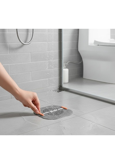 Koku Önleyici Silikon Gider Kapağı Sevimli Ayıcık Tasarımlı Pratik Banyo & Lavabo Aparatı 1 Adet