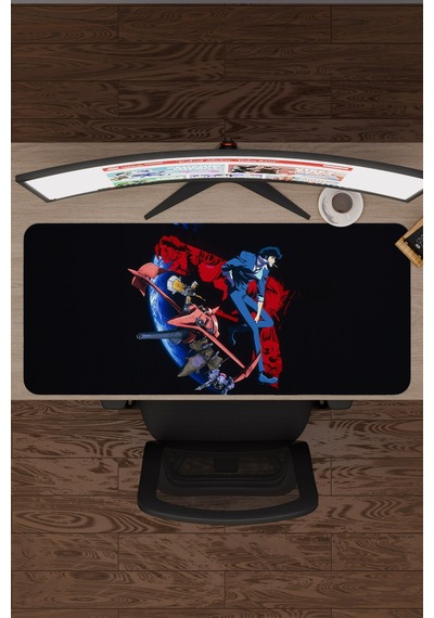Cowboy Bebop Anime V1 - 90x40 Xxl Gaming Kauçuk Kaymaz Taban Mouse Pad Fare Altlığı